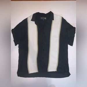 Nat Nast  XL 100% Silk Short Sleeve Button Up Mens Shirt